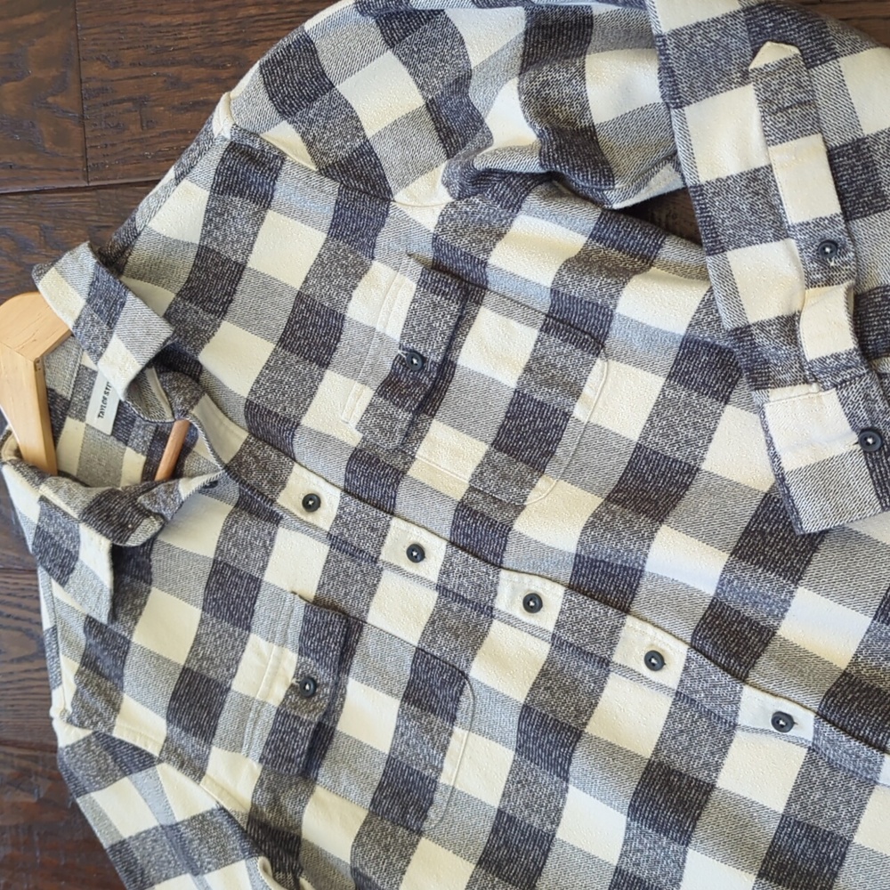 TAYLOR STITCH I Birch Buffalo Check Chamois Flannel The Yosemite Shirt, S/38